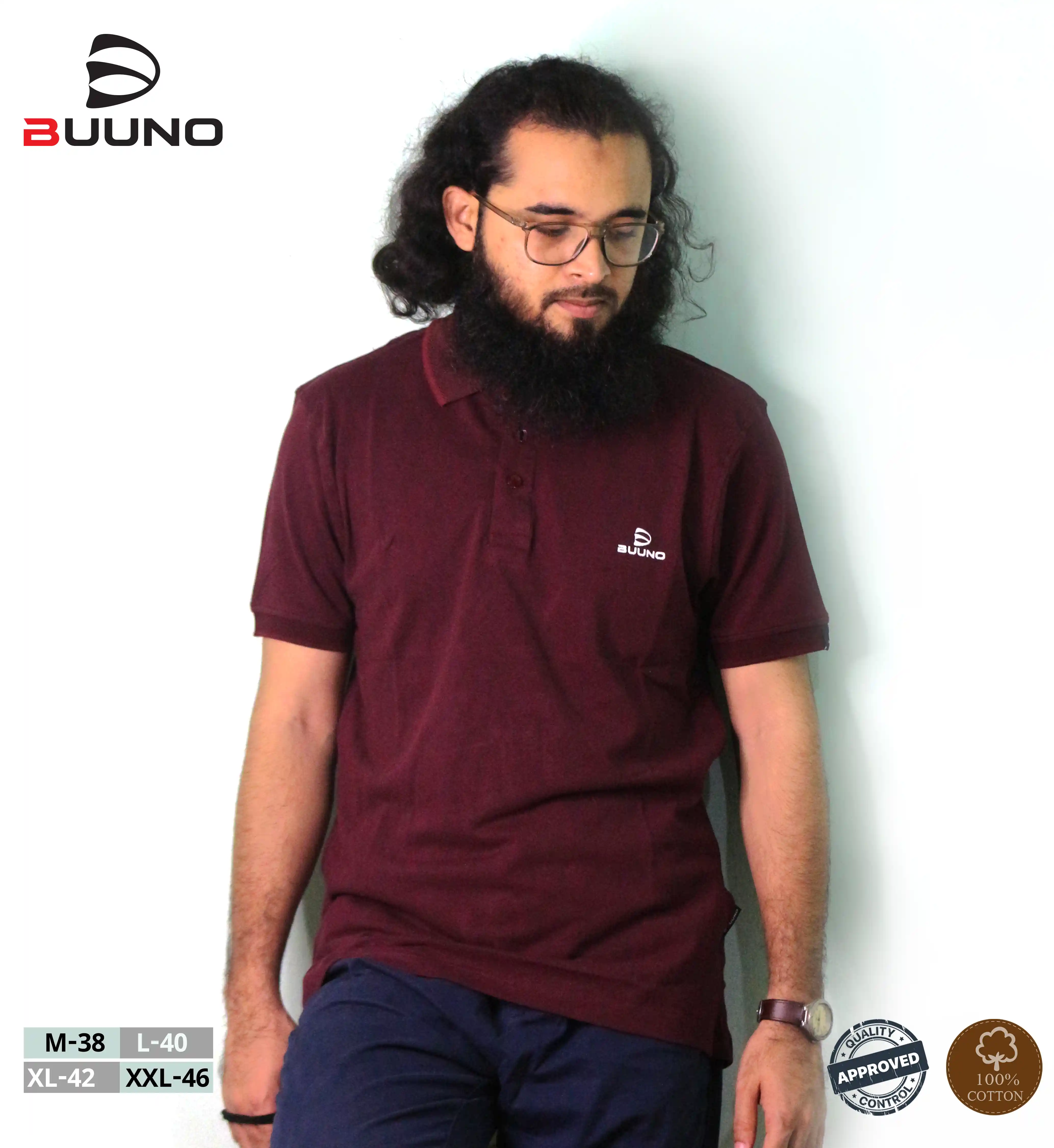 Men's Polo T-Shirt (Maroon)